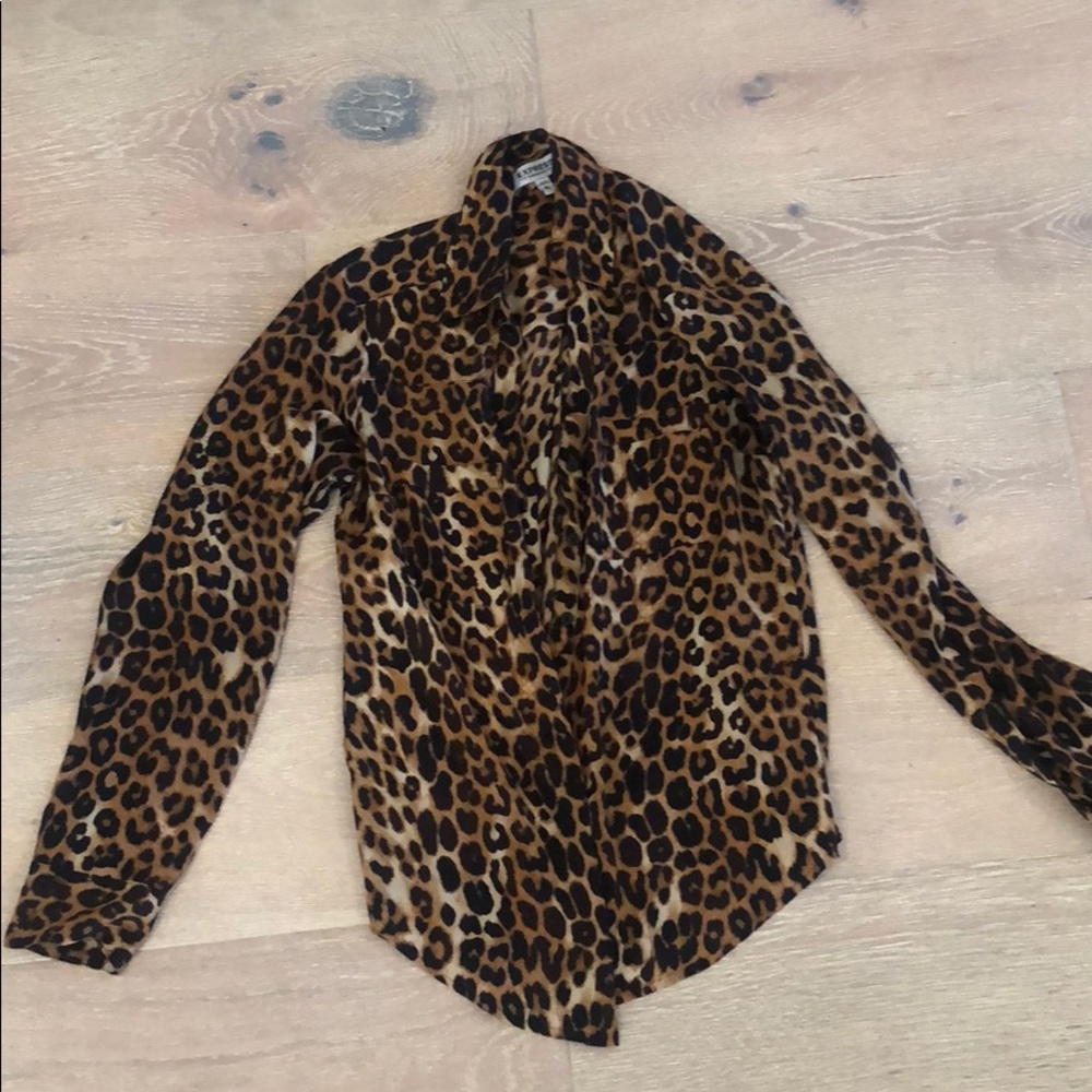 Leopard button down. - Picture 2 of 3